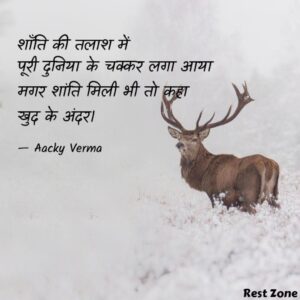 Shanti ki talash me motivational quote and motivational story